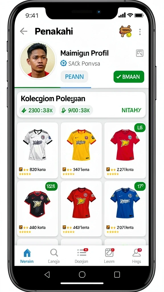 Tampilan karakter yang menarik dan detail.