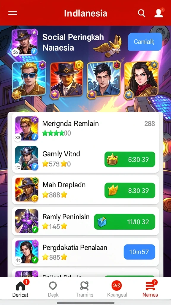 Tampilan menu utama yang menarik dan mudah digunakan.