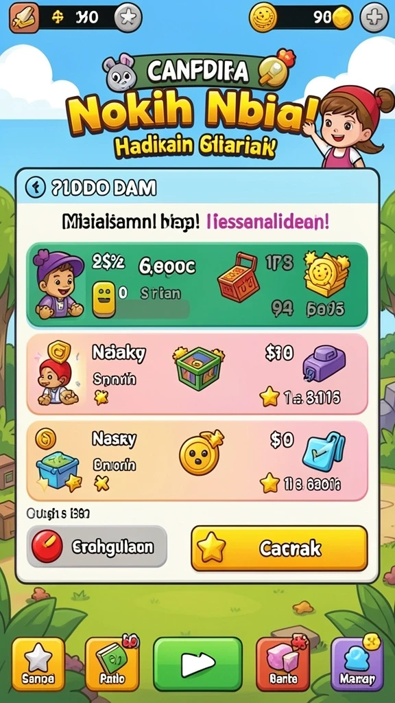 Screenshot memperlihatkan grafis menarik yang menghidupkan permainan.