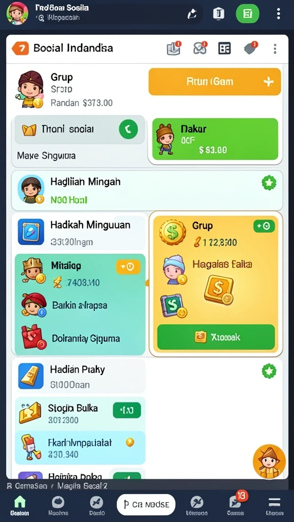 Lingkungan game yang indah dan menawan.