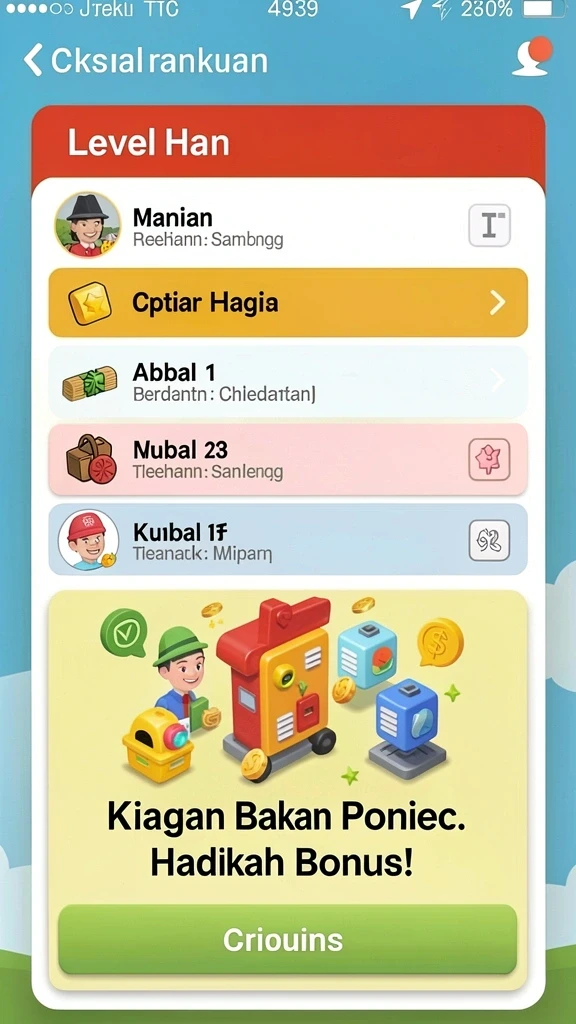 Banyak pilihan permainan menarik di dalam aplikasi.