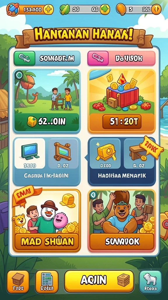 Screenshot menunjukkan karakter utama dalam aksi mengumpulkan koin.