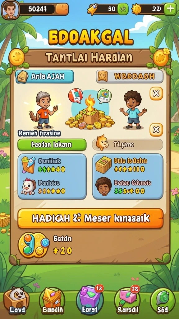 Screenshot kedua memperlihatkan fitur misi yang menantang para pemain.