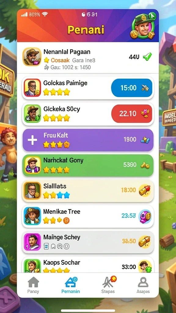 Tampilan menu utama S9S9 yang menarik.
